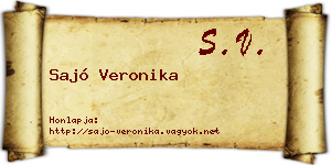 Sajó Veronika névjegykártya